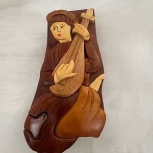 Handcrafted Wooden Musician Wall Art